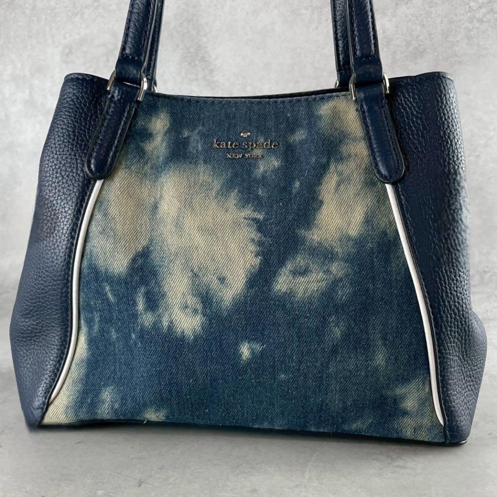 Kate Spade Blue And Cream Shoulder Bag